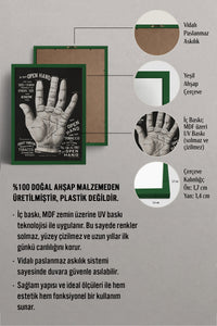 HOMEPACK Ahşap Çerçeveli Tablo Çerçeveli Poster Sanatsal Modern Duvar Dekoru BEK-8291