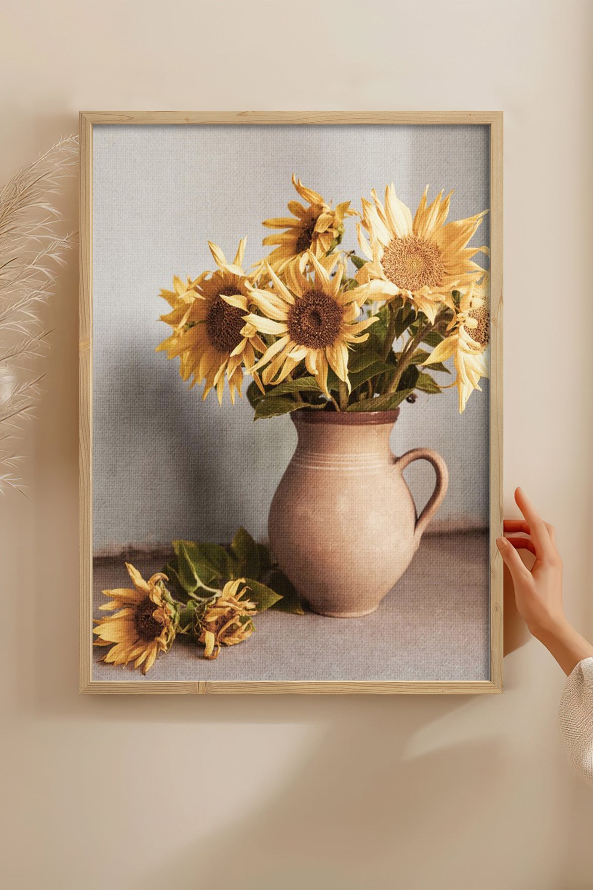 HOMEPACK Ahşap Çerçeveli Tablo Çerçeveli Poster Sanatsal Modern Duvar Dekoru BEK-8292