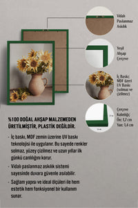 HOMEPACK Ahşap Çerçeveli Tablo Çerçeveli Poster Sanatsal Modern Duvar Dekoru BEK-8292