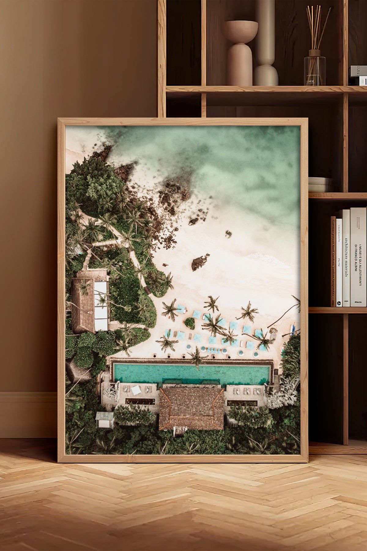 HOMEPACK Ahşap Çerçeveli Tablo Çerçeveli Poster Sanatsal Modern Duvar Dekoru BEK-8293