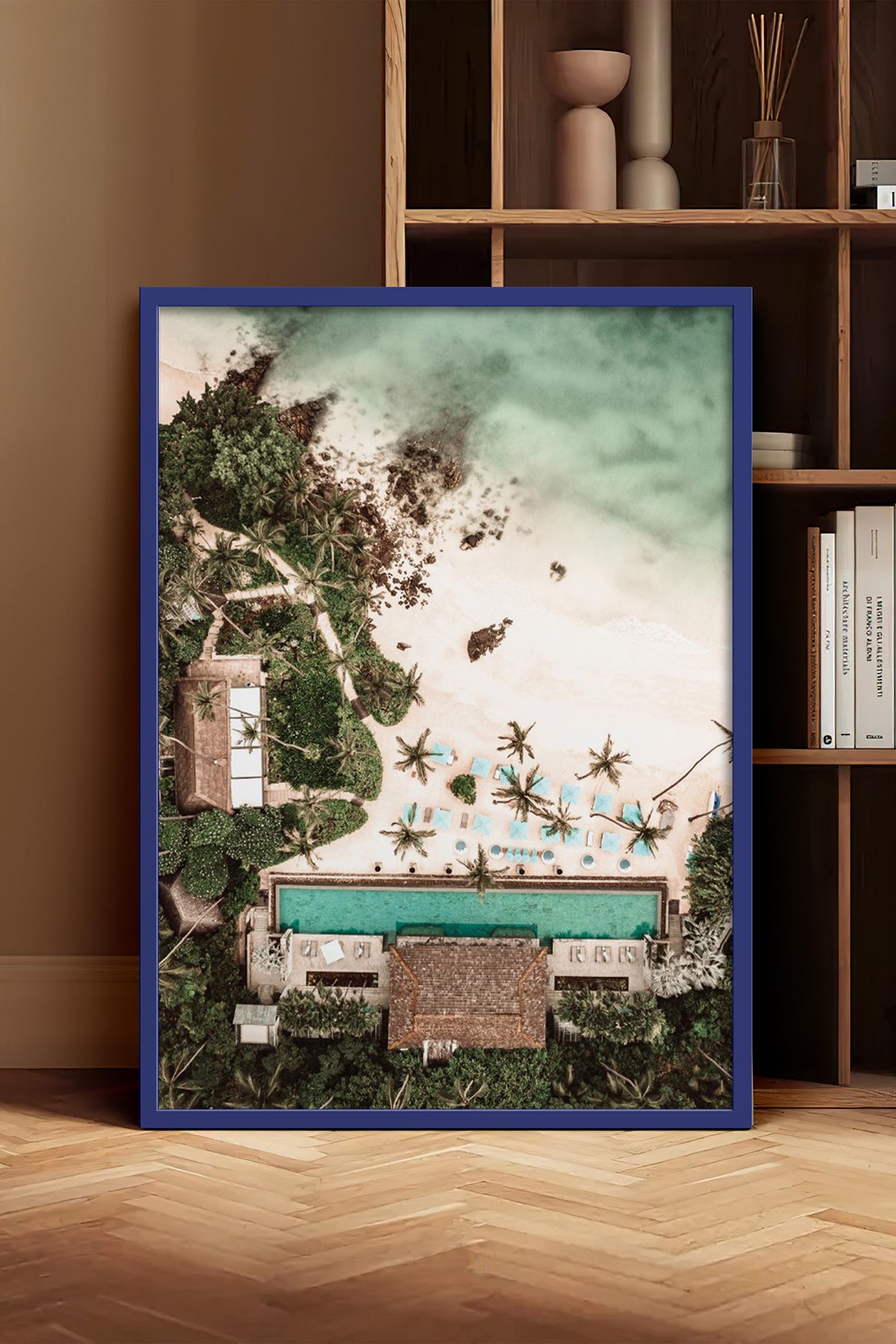 HOMEPACK Ahşap Çerçeveli Tablo Çerçeveli Poster Sanatsal Modern Duvar Dekoru BEK-8293