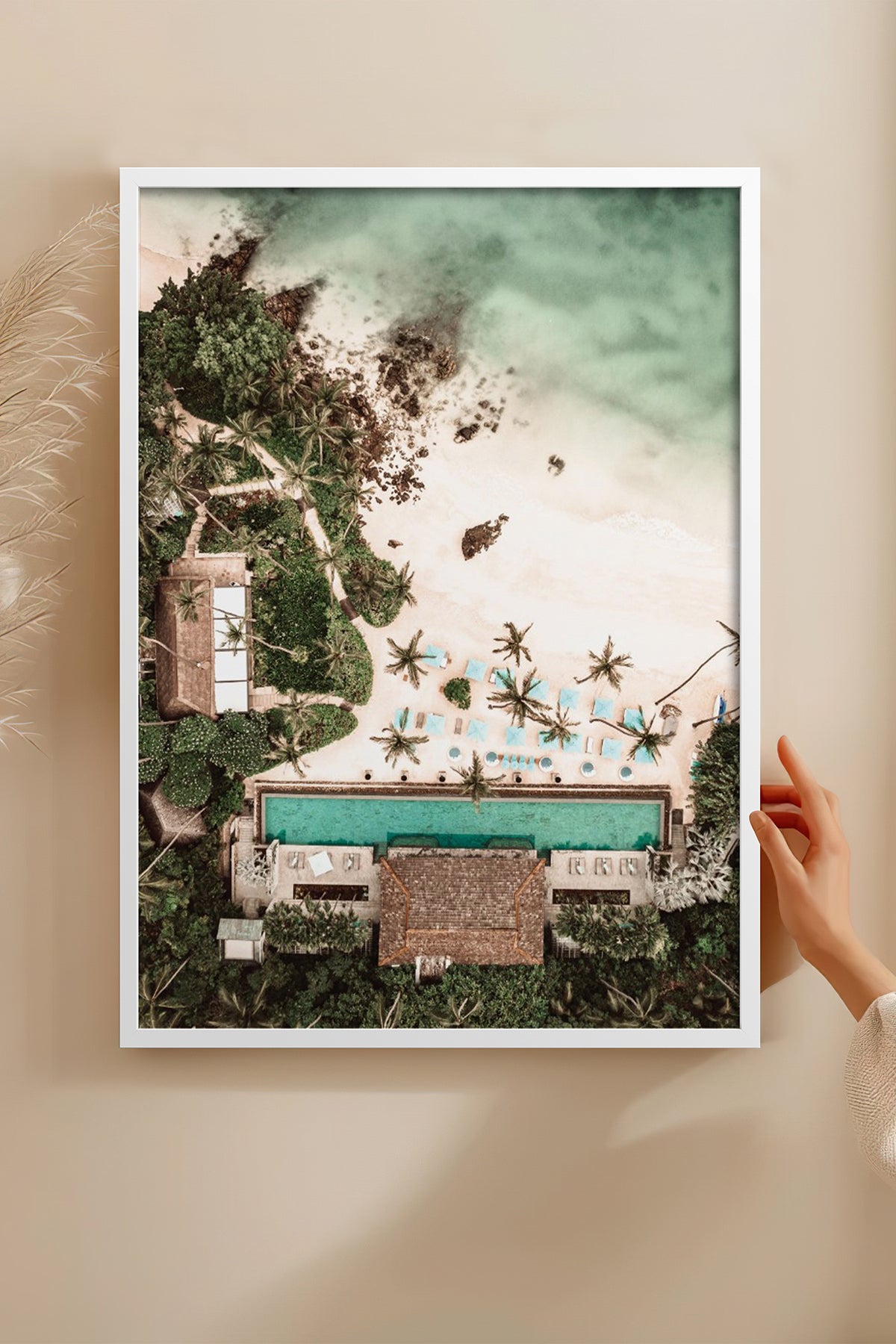 HOMEPACK Ahşap Çerçeveli Tablo Çerçeveli Poster Sanatsal Modern Duvar Dekoru BEK-8293