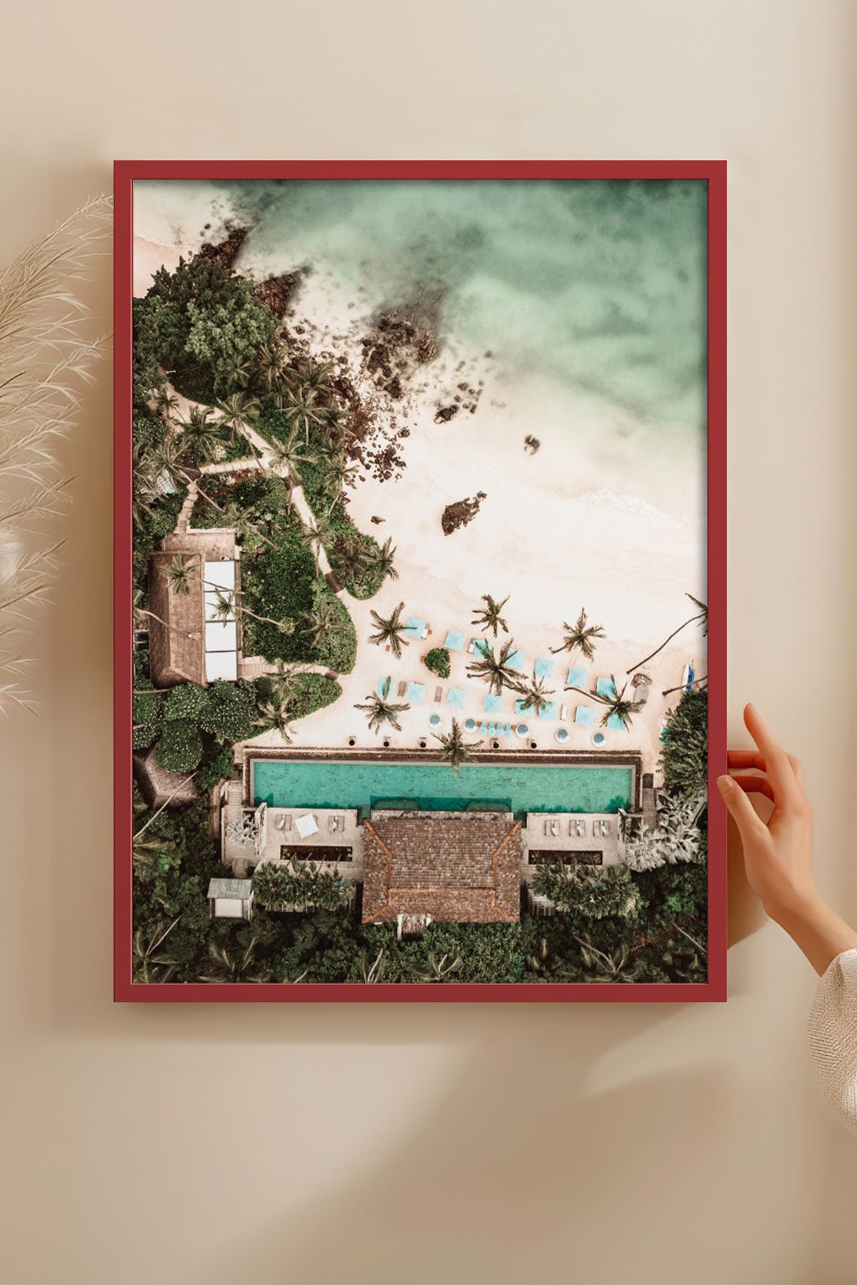 HOMEPACK Ahşap Çerçeveli Tablo Çerçeveli Poster Sanatsal Modern Duvar Dekoru BEK-8293