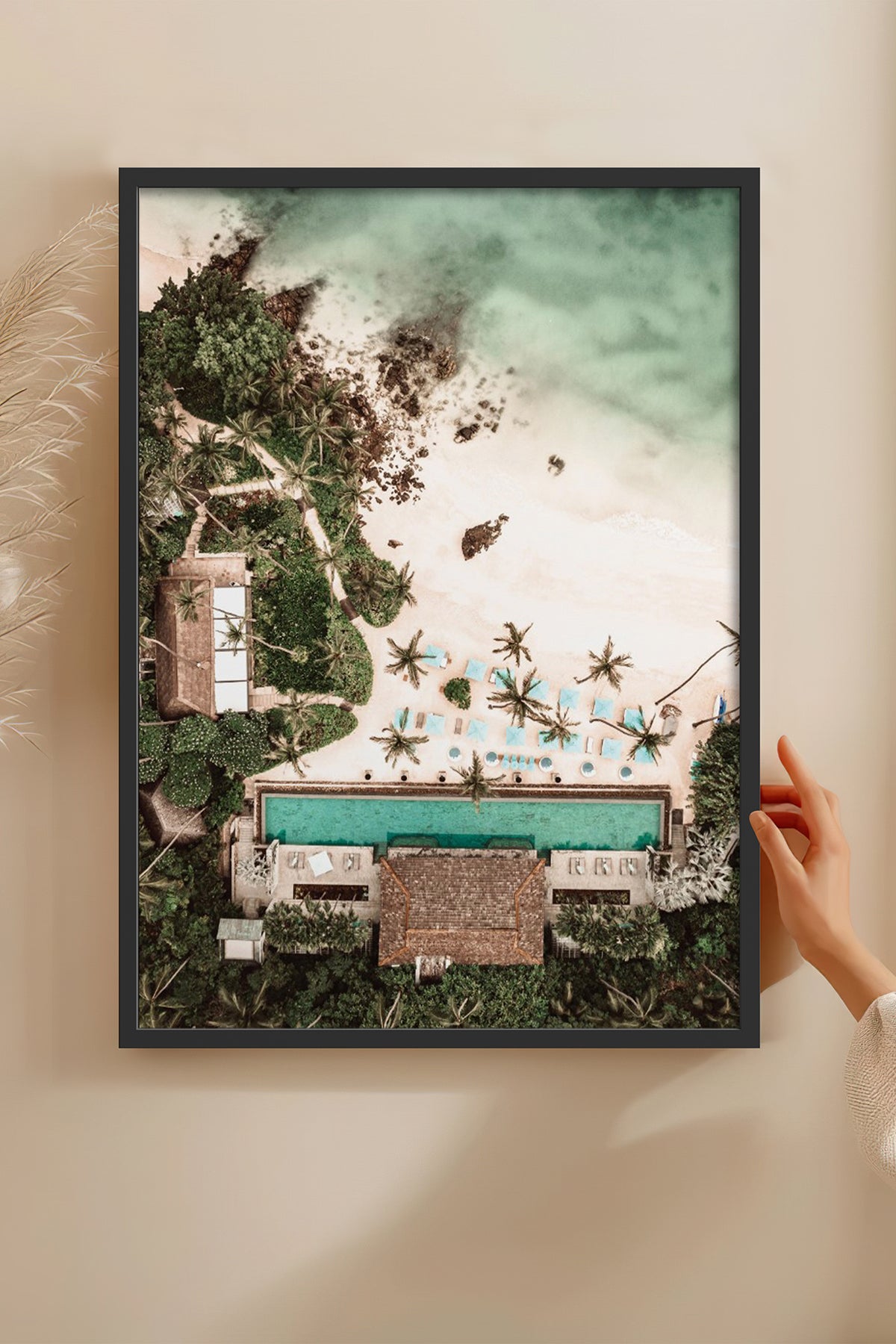 HOMEPACK Ahşap Çerçeveli Tablo Çerçeveli Poster Sanatsal Modern Duvar Dekoru BEK-8293
