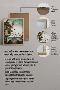 HOMEPACK Ahşap Çerçeveli Tablo Çerçeveli Poster Sanatsal Modern Duvar Dekoru BEK-8293
