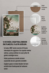 HOMEPACK Ahşap Çerçeveli Tablo Çerçeveli Poster Sanatsal Modern Duvar Dekoru BEK-8293