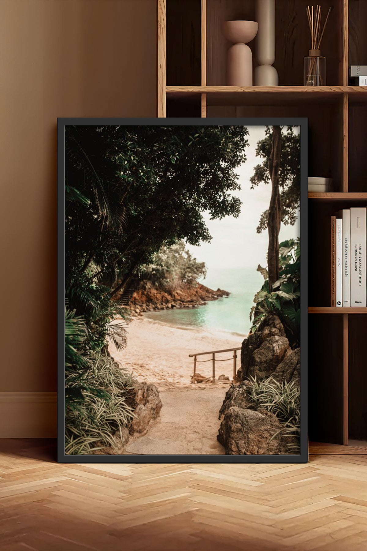 HOMEPACK Ahşap Çerçeveli Tablo Çerçeveli Poster Sanatsal Modern Duvar Dekoru BEK-8294