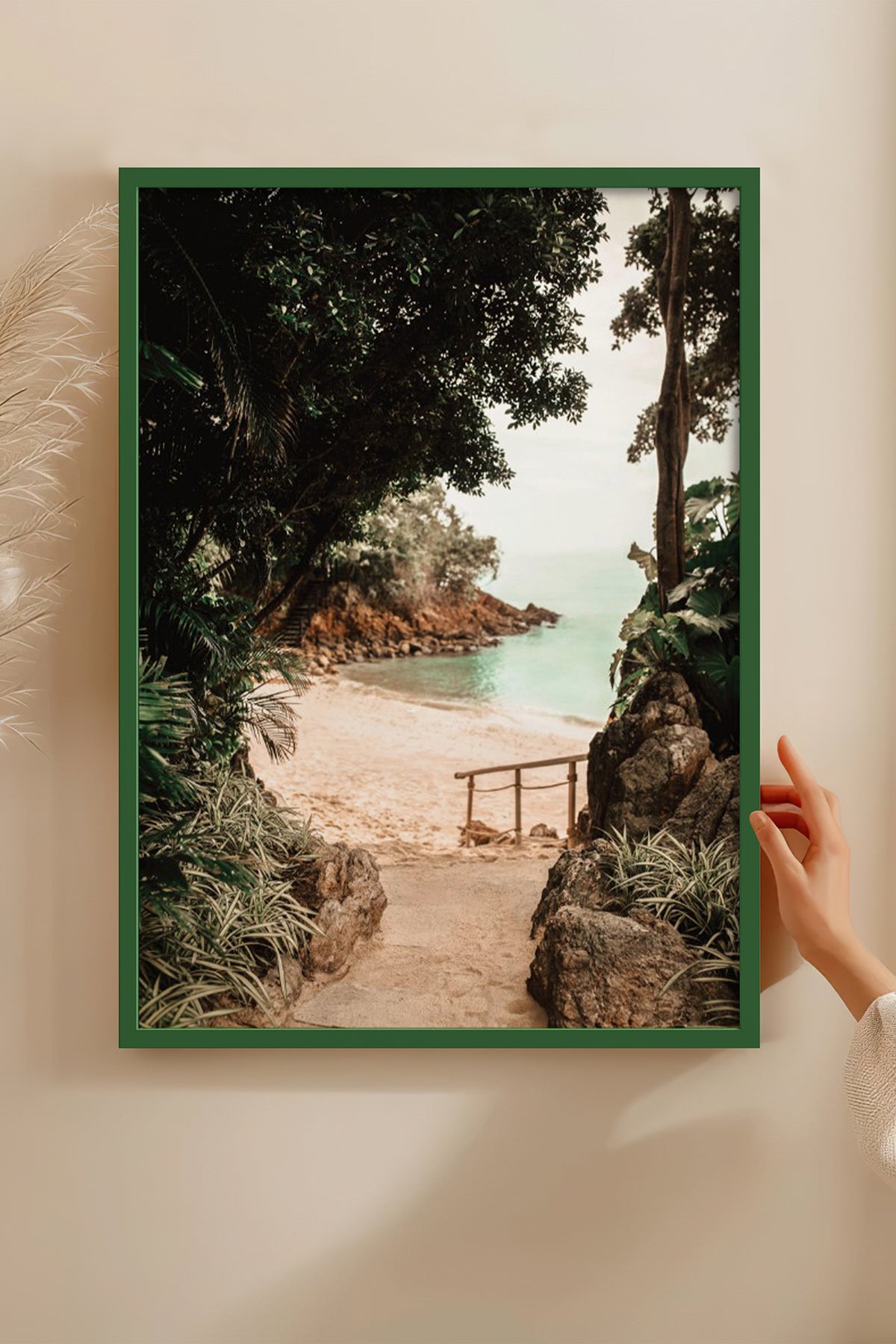 HOMEPACK Ahşap Çerçeveli Tablo Çerçeveli Poster Sanatsal Modern Duvar Dekoru BEK-8294
