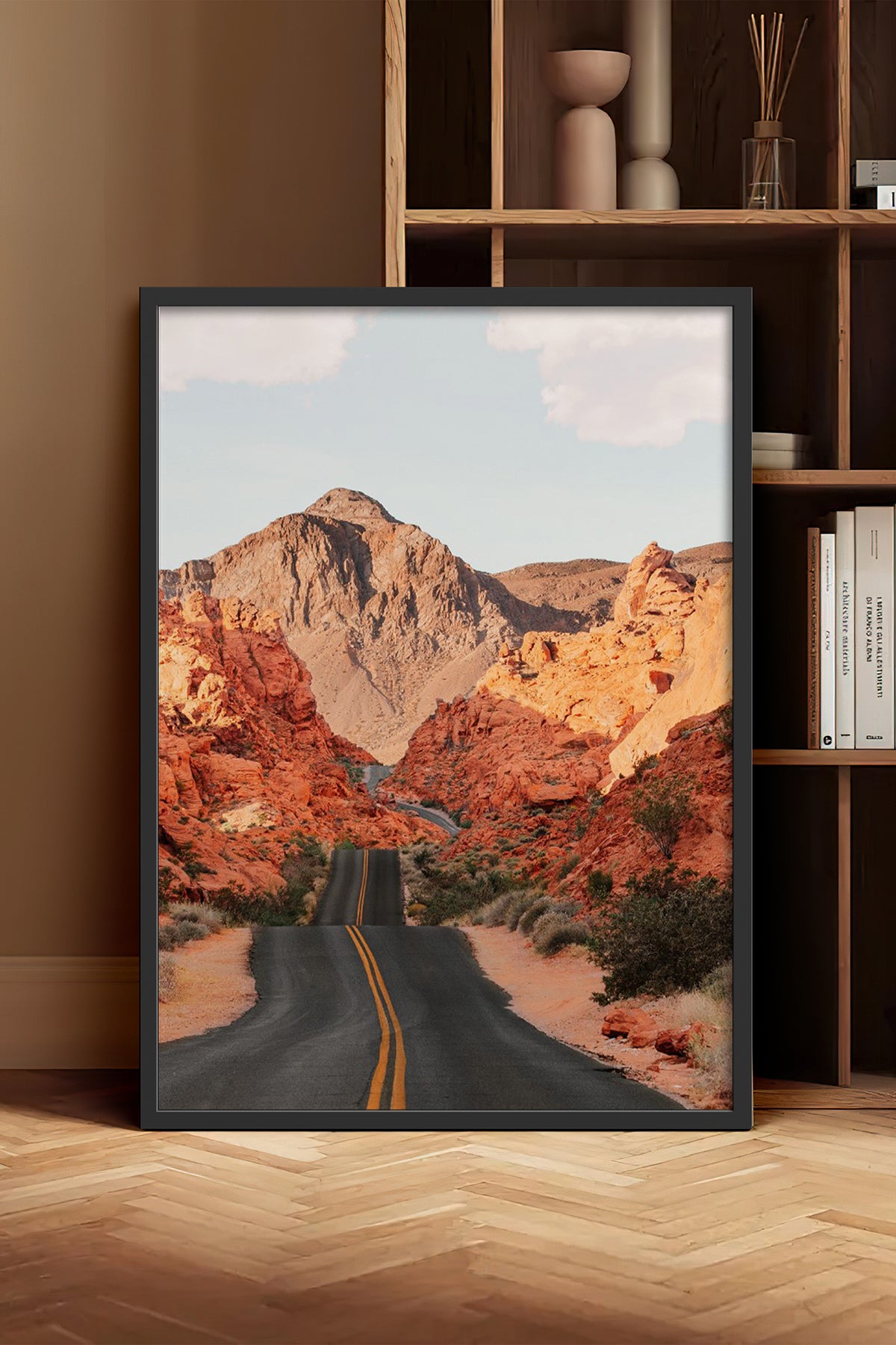 HOMEPACK Ahşap Çerçeveli Tablo Çerçeveli Poster Sanatsal Modern Duvar Dekoru BEK-8295