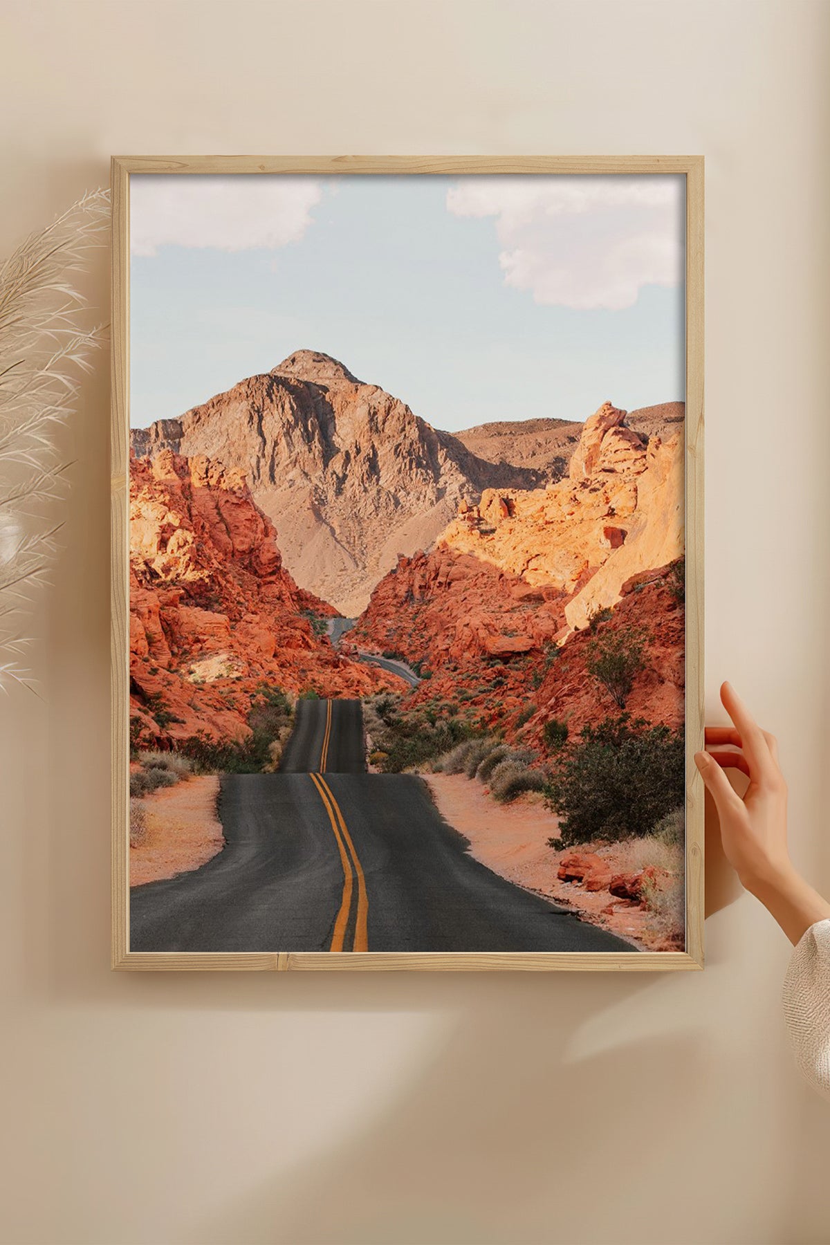 HOMEPACK Ahşap Çerçeveli Tablo Çerçeveli Poster Sanatsal Modern Duvar Dekoru BEK-8295