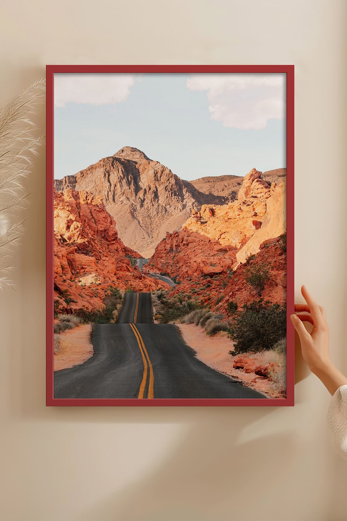 HOMEPACK Ahşap Çerçeveli Tablo Çerçeveli Poster Sanatsal Modern Duvar Dekoru BEK-8295
