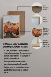 HOMEPACK Ahşap Çerçeveli Tablo Çerçeveli Poster Sanatsal Modern Duvar Dekoru BEK-8295