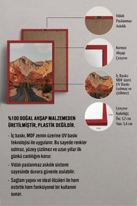 HOMEPACK Ahşap Çerçeveli Tablo Çerçeveli Poster Sanatsal Modern Duvar Dekoru BEK-8295
