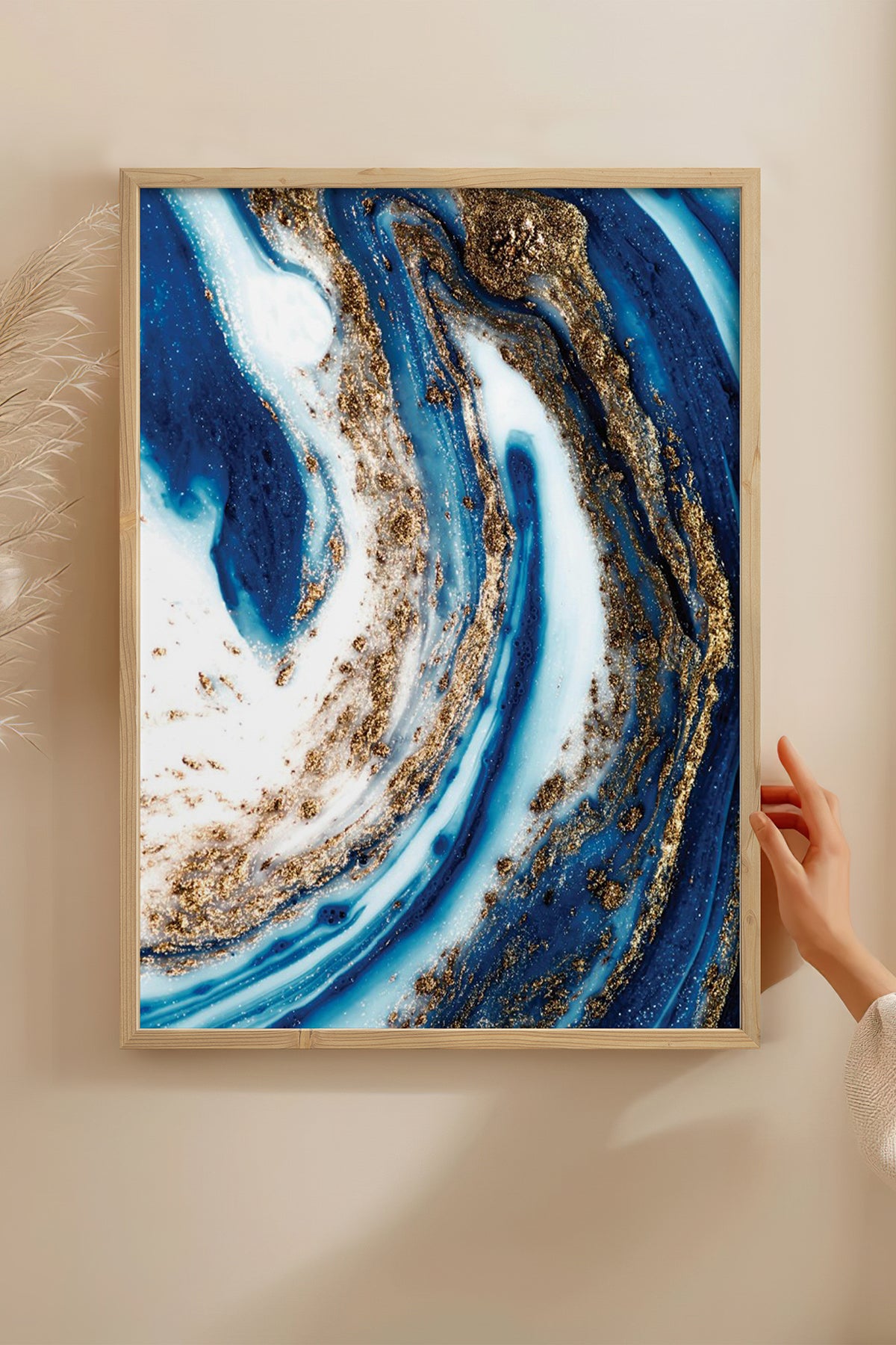 HOMEPACK Ahşap Çerçeveli Tablo Çerçeveli Poster Sanatsal Modern Duvar Dekoru BEK-8296