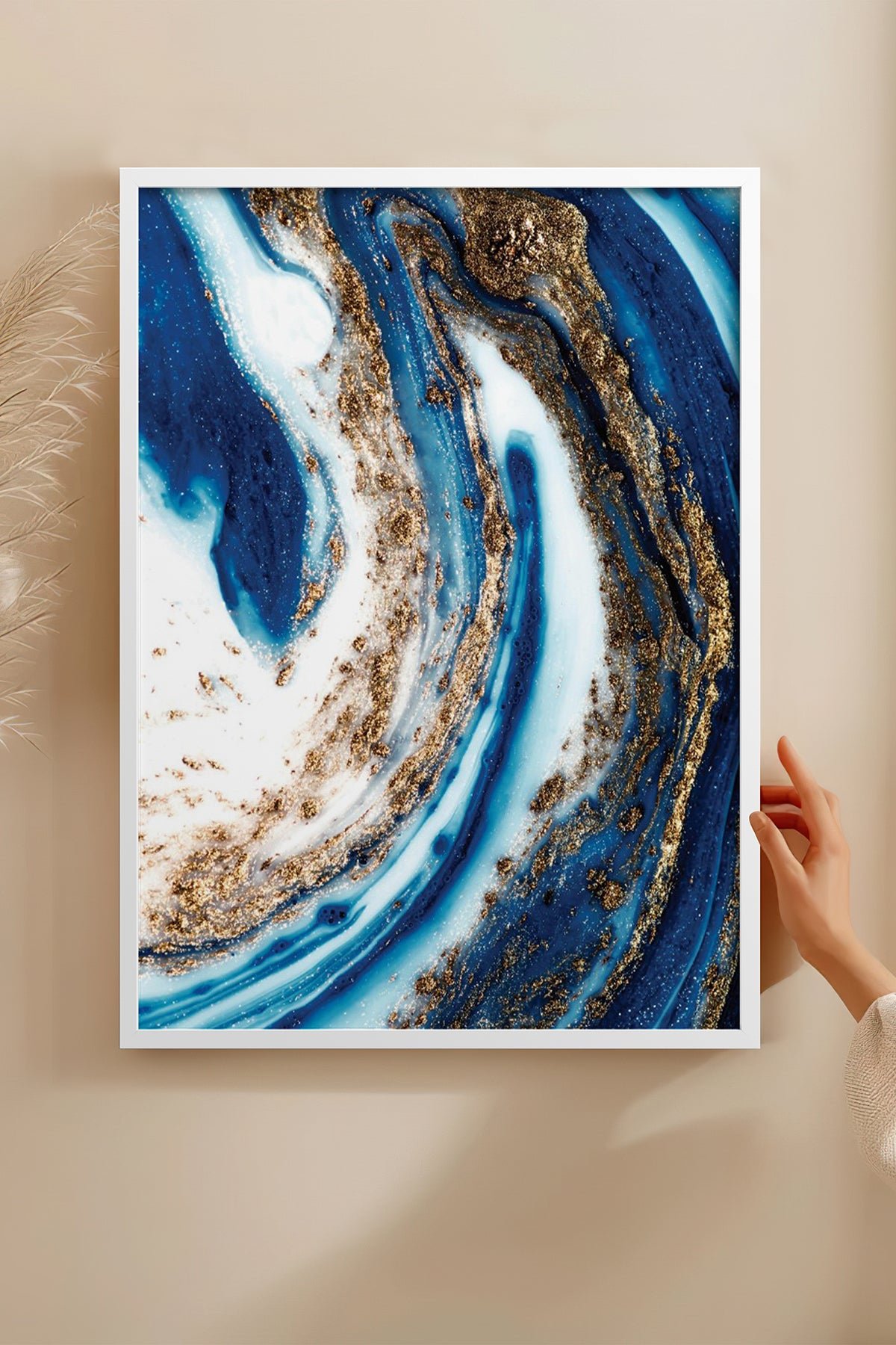 HOMEPACK Ahşap Çerçeveli Tablo Çerçeveli Poster Sanatsal Modern Duvar Dekoru BEK-8296