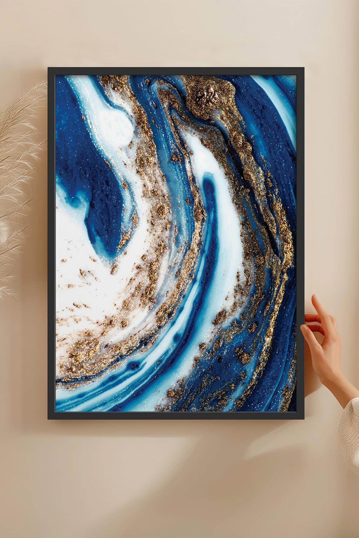 HOMEPACK Ahşap Çerçeveli Tablo Çerçeveli Poster Sanatsal Modern Duvar Dekoru BEK-8296