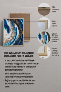 HOMEPACK Ahşap Çerçeveli Tablo Çerçeveli Poster Sanatsal Modern Duvar Dekoru BEK-8296