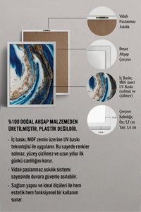 HOMEPACK Ahşap Çerçeveli Tablo Çerçeveli Poster Sanatsal Modern Duvar Dekoru BEK-8296