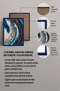HOMEPACK Ahşap Çerçeveli Tablo Çerçeveli Poster Sanatsal Modern Duvar Dekoru BEK-8296