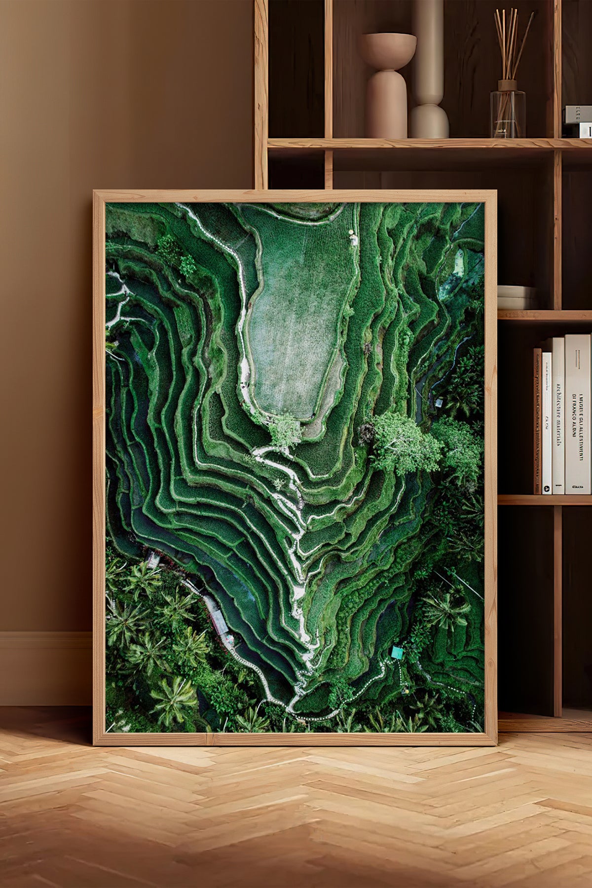 HOMEPACK Ahşap Çerçeveli Tablo Çerçeveli Poster Sanatsal Modern Duvar Dekoru BEK-8297