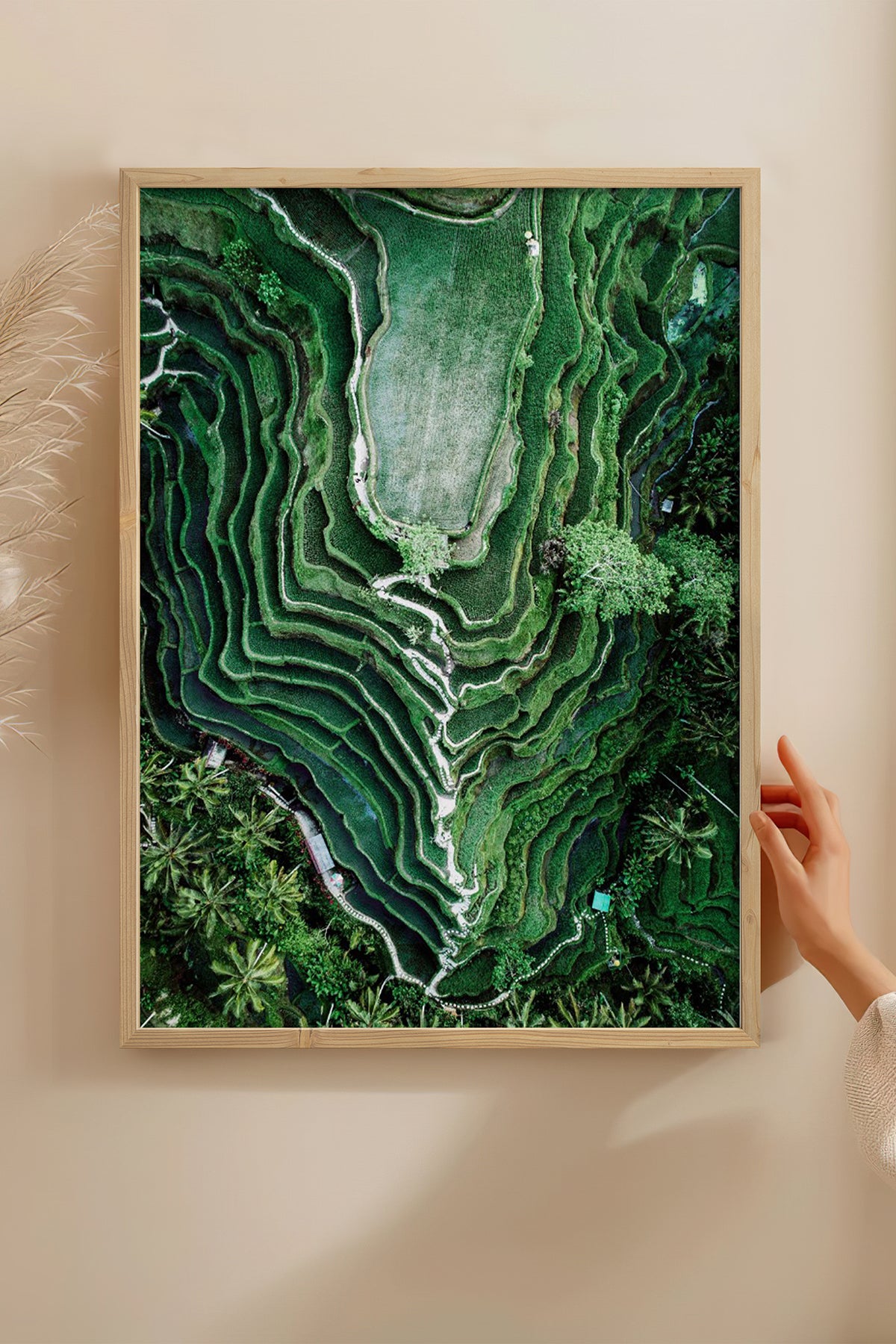 HOMEPACK Ahşap Çerçeveli Tablo Çerçeveli Poster Sanatsal Modern Duvar Dekoru BEK-8297