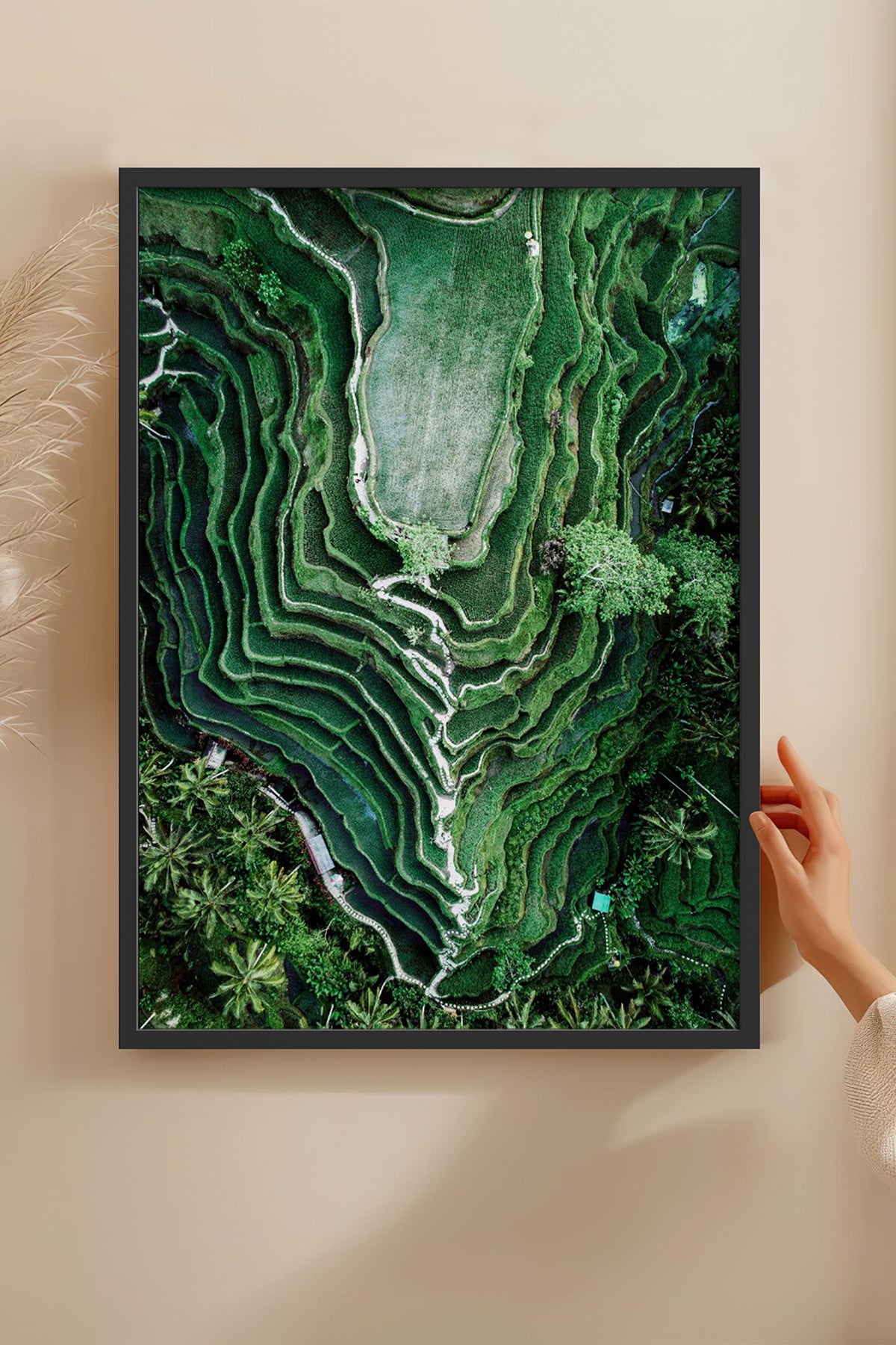 HOMEPACK Ahşap Çerçeveli Tablo Çerçeveli Poster Sanatsal Modern Duvar Dekoru BEK-8297