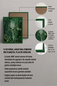 HOMEPACK Ahşap Çerçeveli Tablo Çerçeveli Poster Sanatsal Modern Duvar Dekoru BEK-8297
