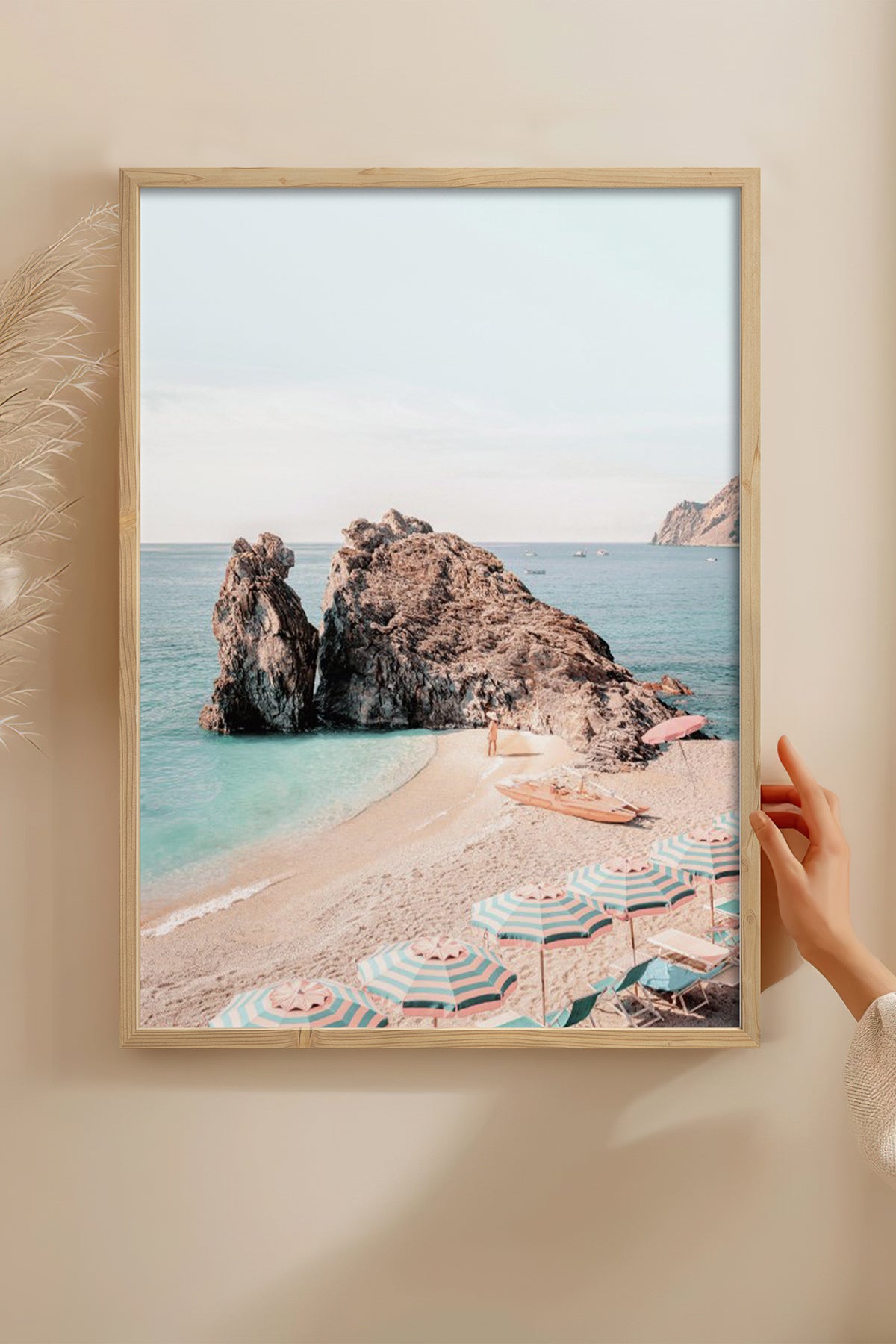 HOMEPACK Ahşap Çerçeveli Tablo Çerçeveli Poster Sanatsal Modern Duvar Dekoru BEK-8298