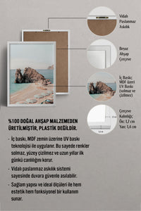 HOMEPACK Ahşap Çerçeveli Tablo Çerçeveli Poster Sanatsal Modern Duvar Dekoru BEK-8298