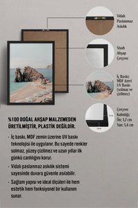 HOMEPACK Ahşap Çerçeveli Tablo Çerçeveli Poster Sanatsal Modern Duvar Dekoru BEK-8298