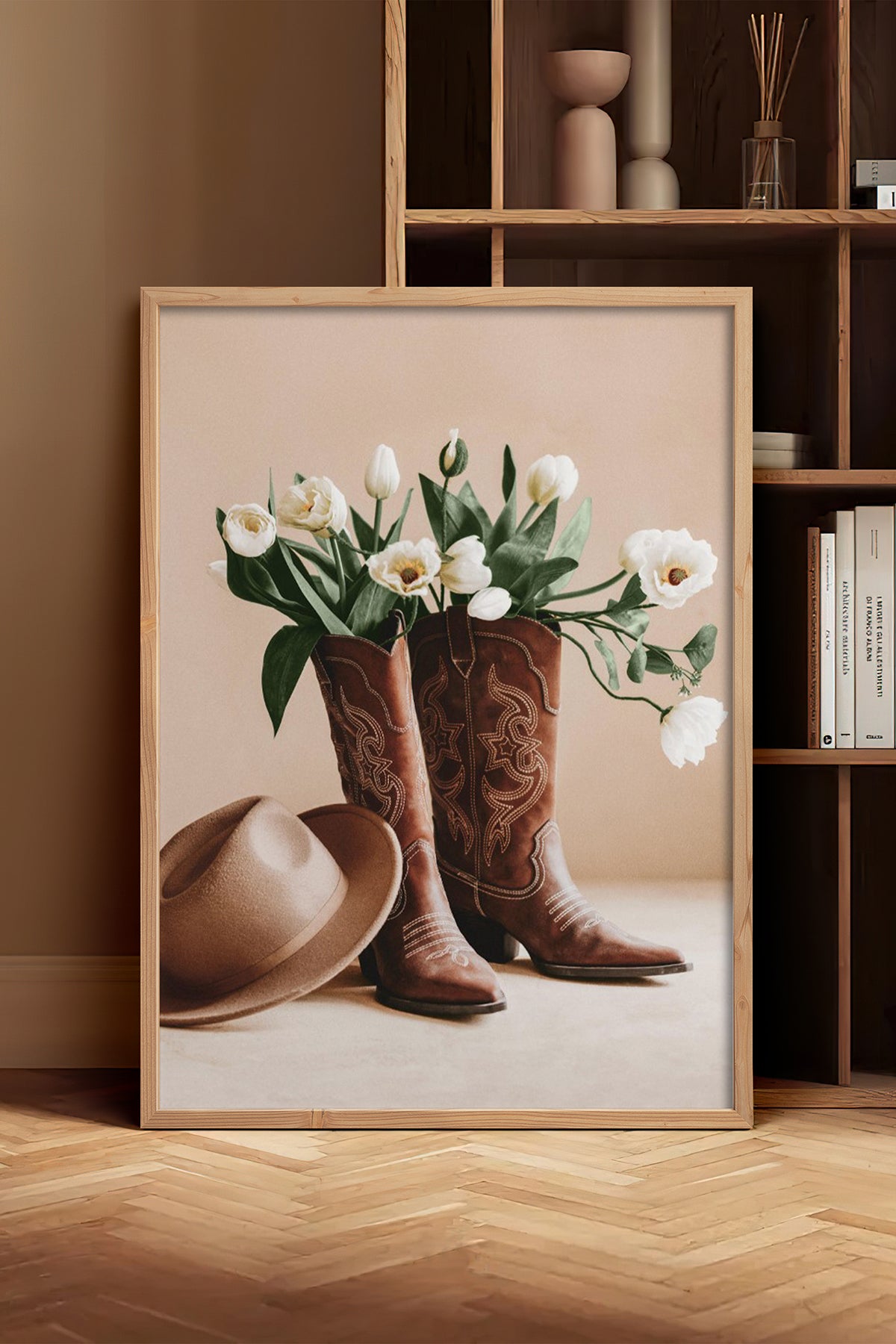 HOMEPACK Ahşap Çerçeveli Tablo Çerçeveli Poster Sanatsal Modern Duvar Dekoru BEK-8299
