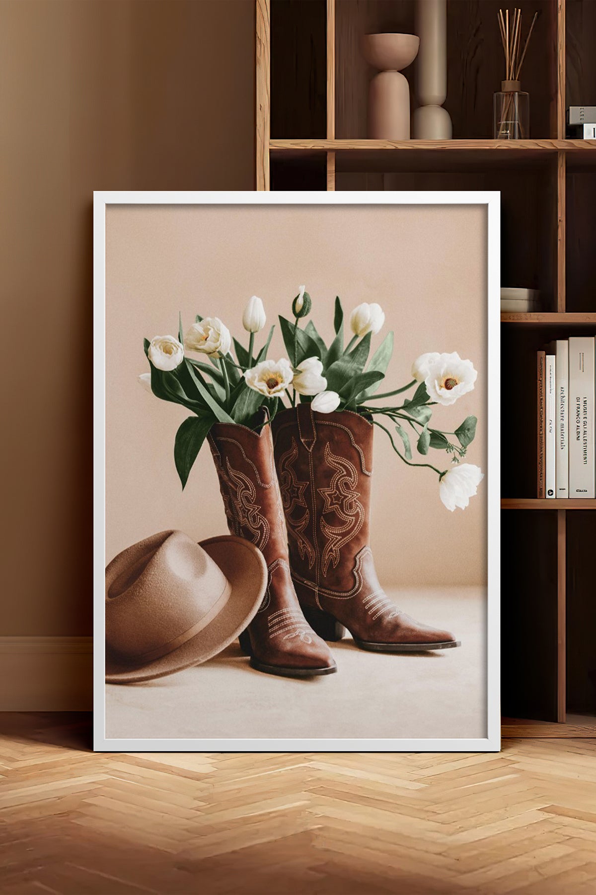 HOMEPACK Ahşap Çerçeveli Tablo Çerçeveli Poster Sanatsal Modern Duvar Dekoru BEK-8299