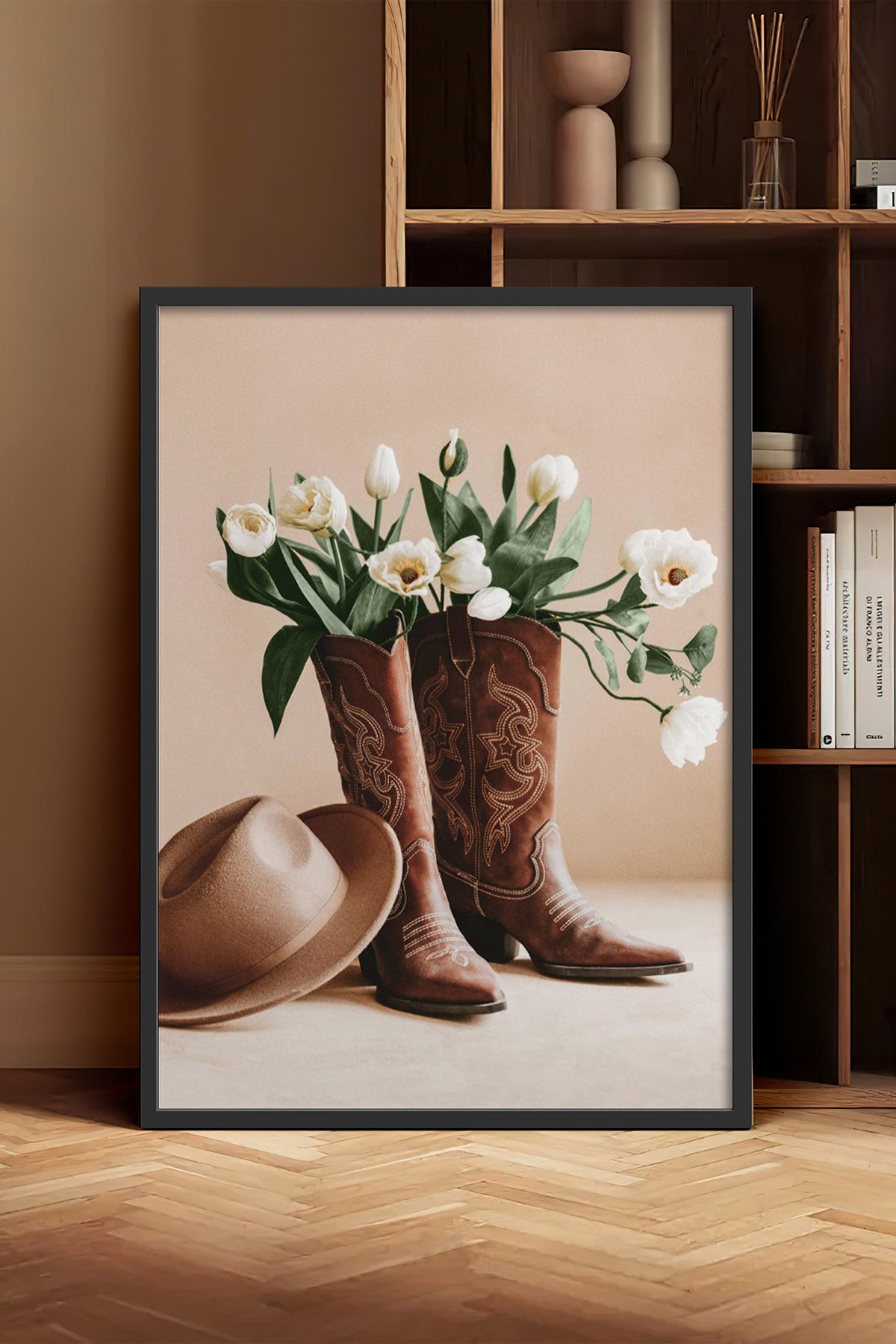 HOMEPACK Ahşap Çerçeveli Tablo Çerçeveli Poster Sanatsal Modern Duvar Dekoru BEK-8299