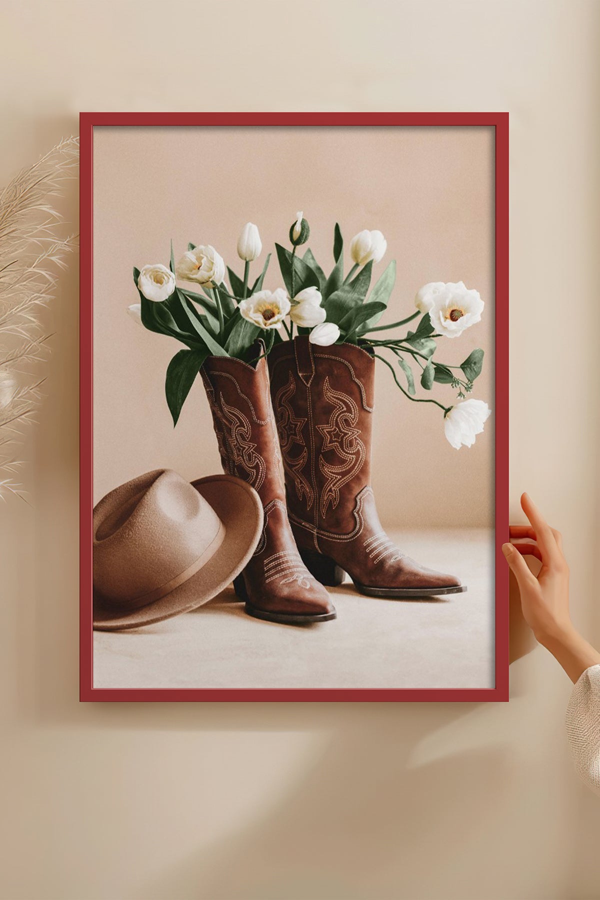 HOMEPACK Ahşap Çerçeveli Tablo Çerçeveli Poster Sanatsal Modern Duvar Dekoru BEK-8299