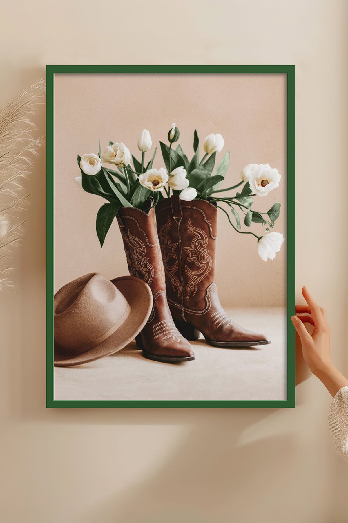 HOMEPACK Ahşap Çerçeveli Tablo Çerçeveli Poster Sanatsal Modern Duvar Dekoru BEK-8299