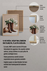 HOMEPACK Ahşap Çerçeveli Tablo Çerçeveli Poster Sanatsal Modern Duvar Dekoru BEK-8299