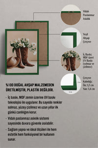 HOMEPACK Ahşap Çerçeveli Tablo Çerçeveli Poster Sanatsal Modern Duvar Dekoru BEK-8299
