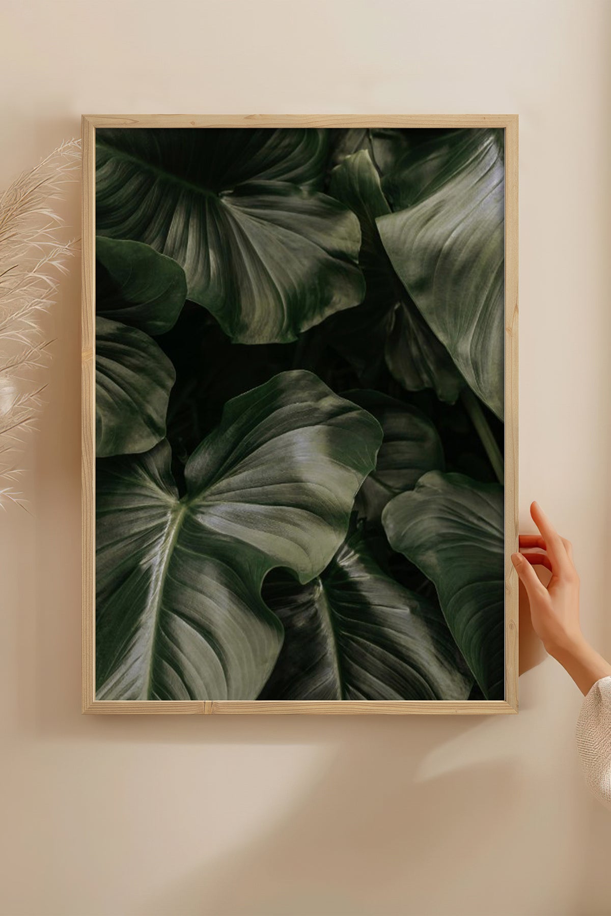 HOMEPACK Ahşap Çerçeveli Tablo Çerçeveli Poster Sanatsal Modern Duvar Dekoru BEK-8300