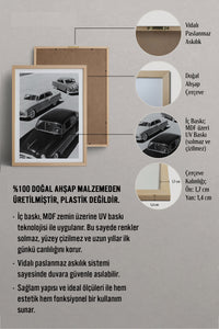 HOMEPACK Ahşap Çerçeveli Tablo Çerçeveli Poster Sanatsal Modern Duvar Dekoru BEK-8301