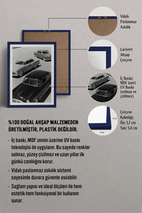 HOMEPACK Ahşap Çerçeveli Tablo Çerçeveli Poster Sanatsal Modern Duvar Dekoru BEK-8301