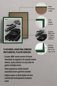 HOMEPACK Ahşap Çerçeveli Tablo Çerçeveli Poster Sanatsal Modern Duvar Dekoru BEK-8301