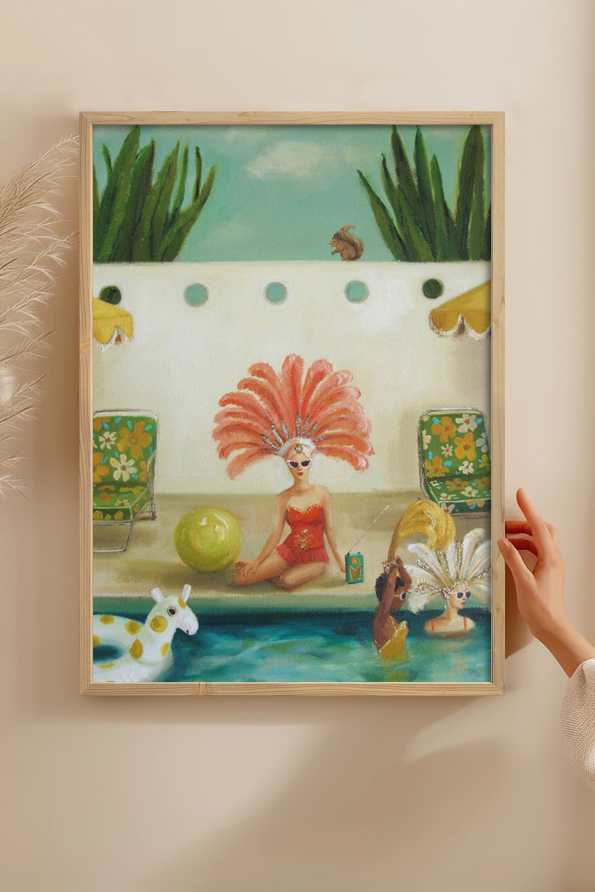 HOMEPACK Ahşap Çerçeveli Tablo Çerçeveli Poster Sanatsal Modern Duvar Dekoru BEK-8302