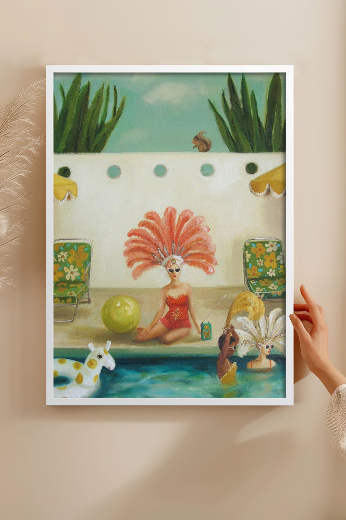 HOMEPACK Ahşap Çerçeveli Tablo Çerçeveli Poster Sanatsal Modern Duvar Dekoru BEK-8302