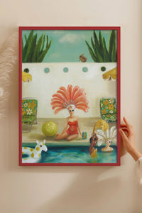 HOMEPACK Ahşap Çerçeveli Tablo Çerçeveli Poster Sanatsal Modern Duvar Dekoru BEK-8302