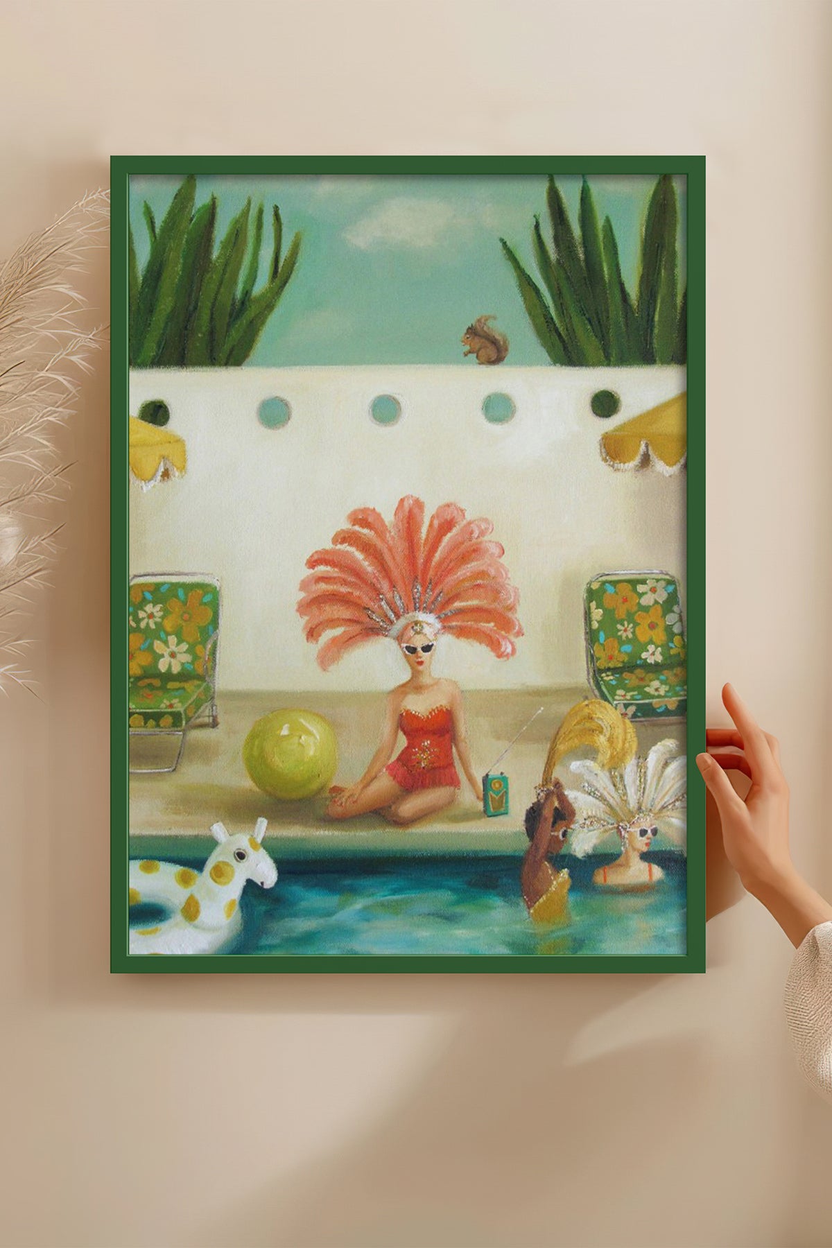 HOMEPACK Ahşap Çerçeveli Tablo Çerçeveli Poster Sanatsal Modern Duvar Dekoru BEK-8302