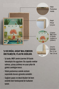HOMEPACK Ahşap Çerçeveli Tablo Çerçeveli Poster Sanatsal Modern Duvar Dekoru BEK-8302