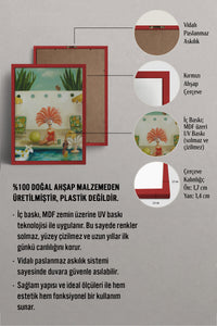 HOMEPACK Ahşap Çerçeveli Tablo Çerçeveli Poster Sanatsal Modern Duvar Dekoru BEK-8302