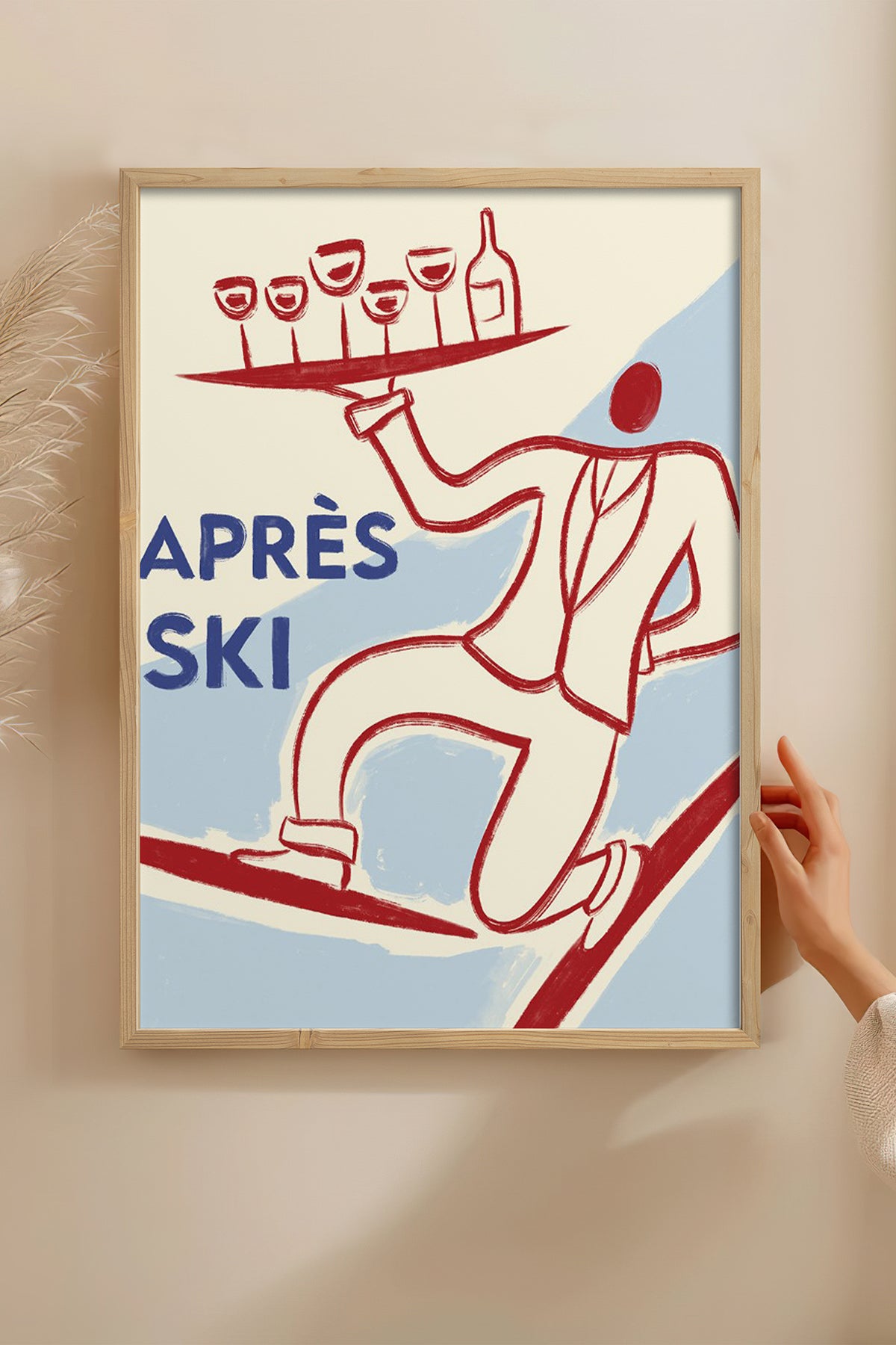 HOMEPACK Ahşap Çerçeveli Tablo Çerçeveli Poster Sanatsal Modern Duvar Dekoru BEK-8303