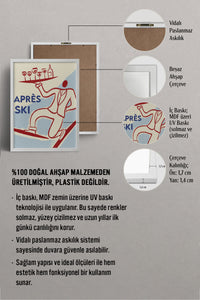 HOMEPACK Ahşap Çerçeveli Tablo Çerçeveli Poster Sanatsal Modern Duvar Dekoru BEK-8303