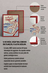 HOMEPACK Ahşap Çerçeveli Tablo Çerçeveli Poster Sanatsal Modern Duvar Dekoru BEK-8303